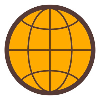 Dünya küresi ikonu. vektör illüstrasyonu