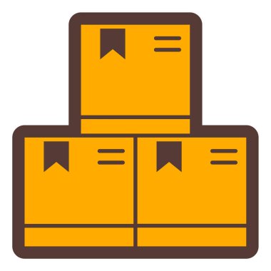 Kutular. Web simgesi basit illüstrasyon