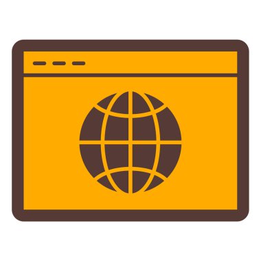 Tarayıcı. Web simgesi basit illüstrasyon