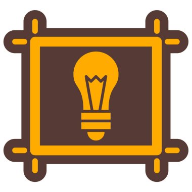 Bir fikrim var. Web simgesi basit illüstrasyon