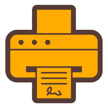 Yazıcı. Web simgesi basit illüstrasyon