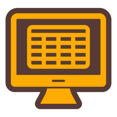 Bilgisayar. Web simgesi basit illüstrasyon