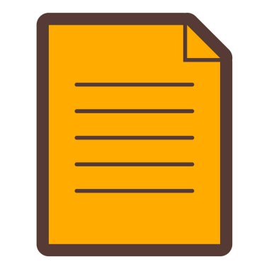 Belge. Web simgesi basit illüstrasyon