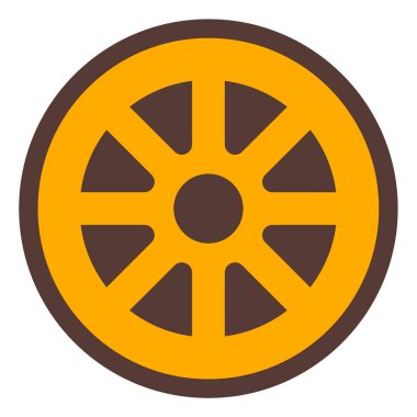 Tekerlek. Web simgesi basit illüstrasyon