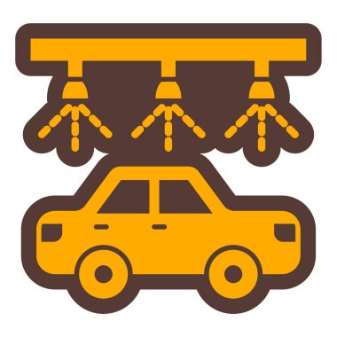 Araba park etme ikonu. Web için araç vektör simgelerinin özet çizimi