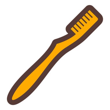 Diş fırçası vektör simgesi. düz biçim. 