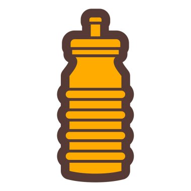 Şişe simgesi. Web için su kavanozu vektör simgelerinin özet çizimi