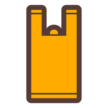 Bir alışveriş poşeti simgesinin vektör çizimi