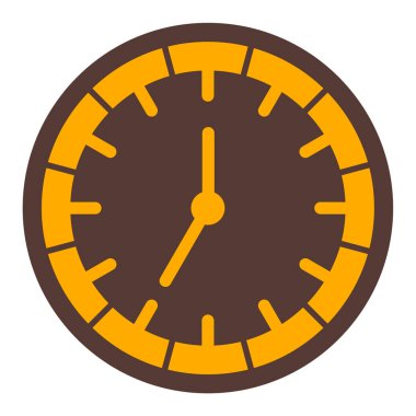 Saat simgesi. Düz zaman vektör sembolü web tasarımı