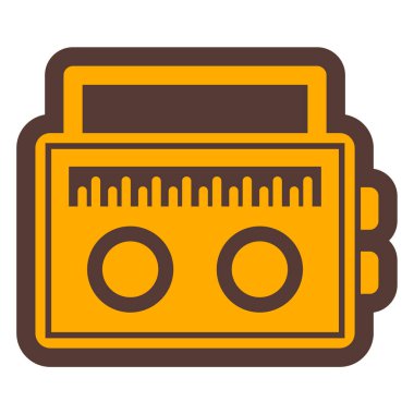 Radyo. Web simgesi basit illüstrasyon