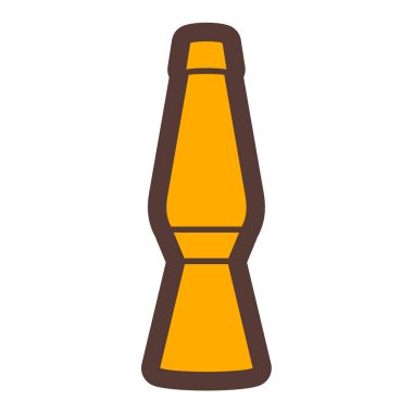 Bira şişesi ikonu. Beyaz arkaplanda izole edilmiş web tasarımı için alkol içeceği vektör simgelerinin basit bir gösterimi