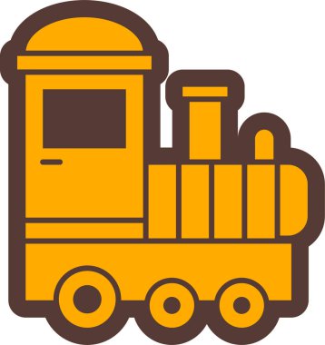 tren. Web simgesi basit illüstrasyon