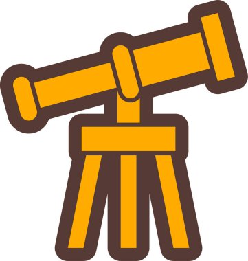 Teleskop. Web simgesi basit illüstrasyon