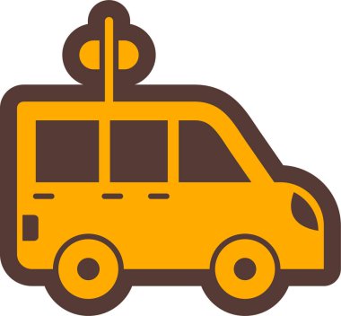 Otobüs. Web simgesi basit tasarım