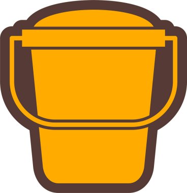 Kova. Web simgesi basit illüstrasyon