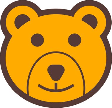 Ayı. Web simgesi basit illüstrasyon