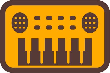 Müzik. Web simgesi basit illüstrasyon