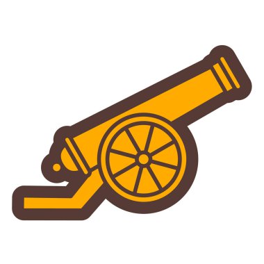 askeri top ikonu vektör illüstrasyonu