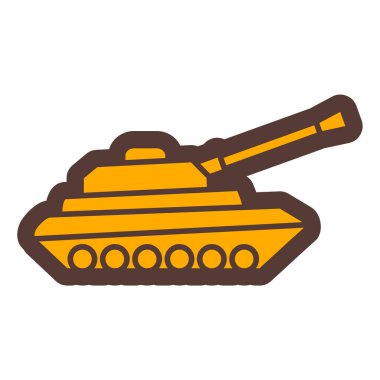 Askeri tank ikonu. vektör illüstrasyonu