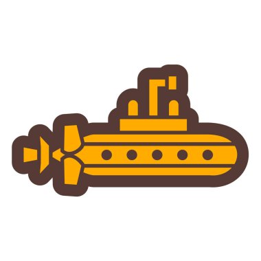 Ağ için denizaltı vektör simgelerinin özet çizimi