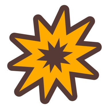 Patlama. Web simgesi basit illüstrasyon