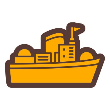 Gemi. Web simgesi basit illüstrasyon