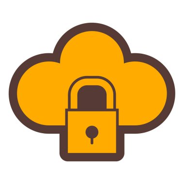 Kilit. Web simgesi basit illüstrasyon