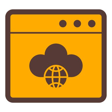 Bulut hesaplama. Web simgesi