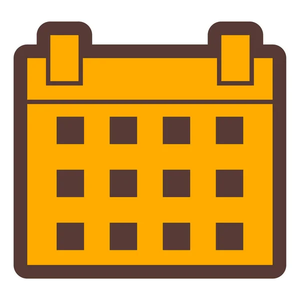 Calendario Icono Web Ilustración Simple — Vector de stock