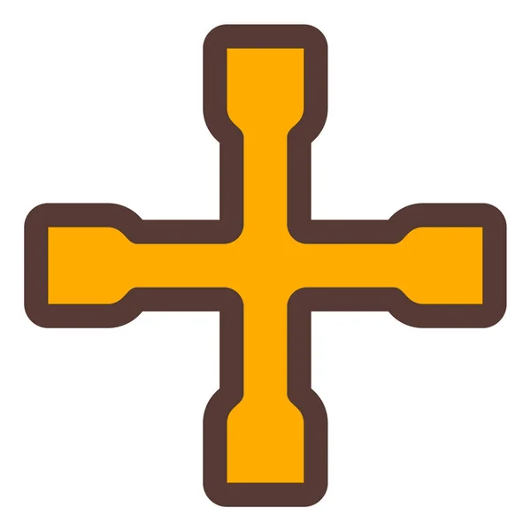 Krzyż Ikona Web Prosta Ilustracja — Wektor stockowy