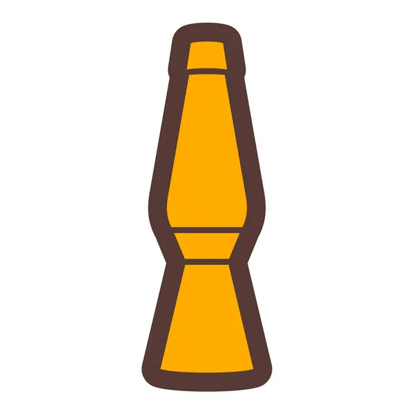 Ölflasksikon Enkel Illustration Alkohol Dryck Vektor Ikoner För Webbdesign Isolerad — Stock vektor