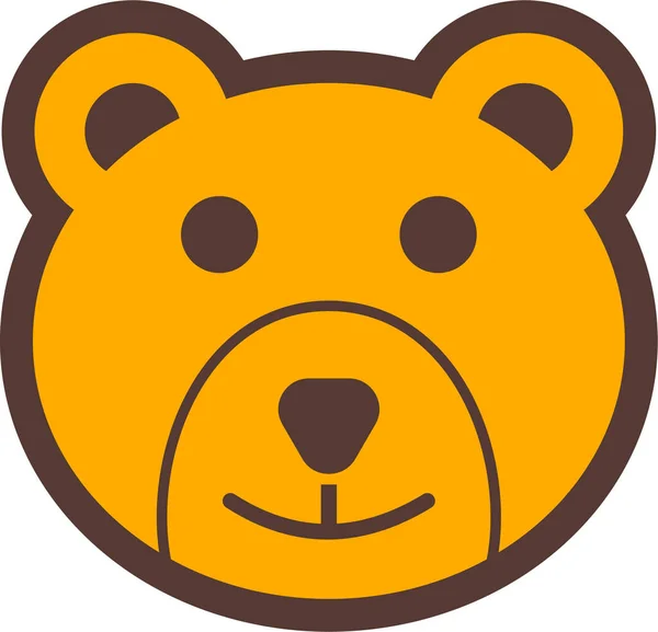 Αρκούδα Web Εικονίδιο Απλή Απεικόνιση — Διανυσματικό Αρχείο