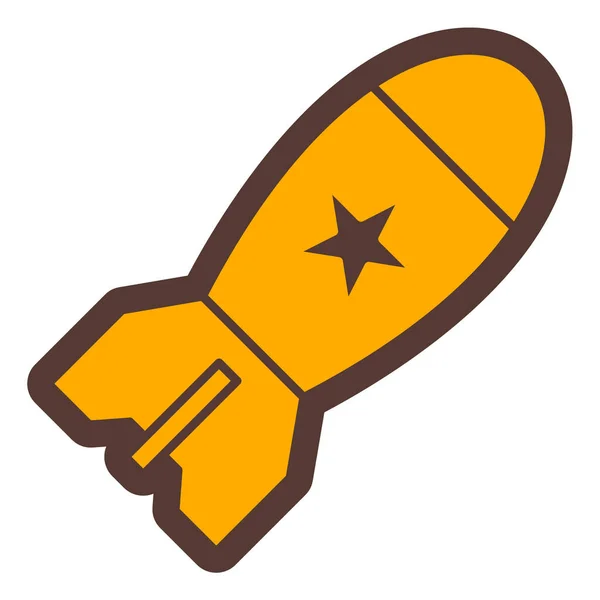 Raketen Ikone Flache Abbildung Von Taschenlampenvektorsymbolen — Stockvektor