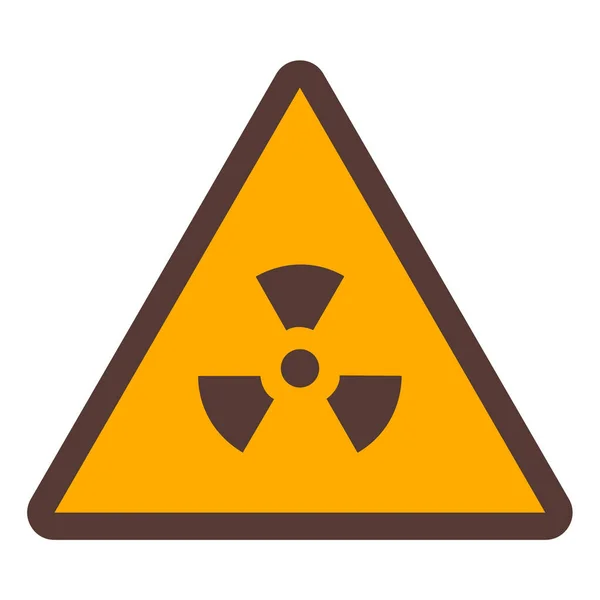 Warning Sign Hazard Symbol Flat Design Style — стоковый вектор