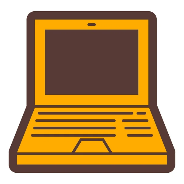 Laptop Komputerem Wektorem Ekranu Projekt Ilustracji — Wektor stockowy