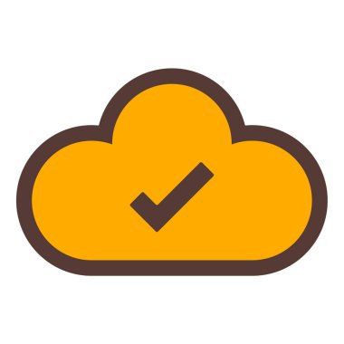 Bulut. Web simgesi basit illüstrasyon