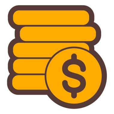 Dolar Sikkeleri. Basit illüstrasyon