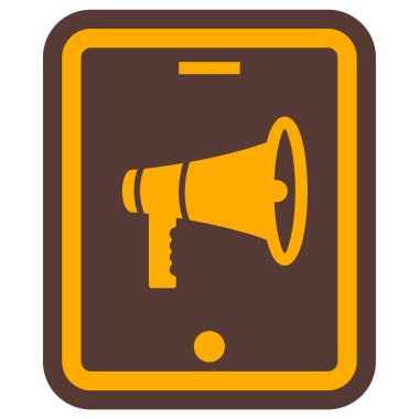 Megafon. Web simgesi basit illüstrasyon