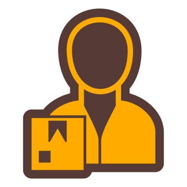 Teslimat. Web simgesi basit illüstrasyon