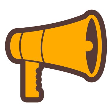 Megafon. Web simgesi basit illüstrasyon