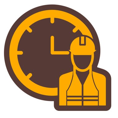 İşçi. Web simgesi basit illüstrasyon