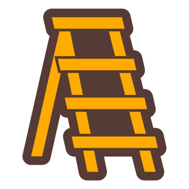 Merdiven. Web simgesi basit illüstrasyon