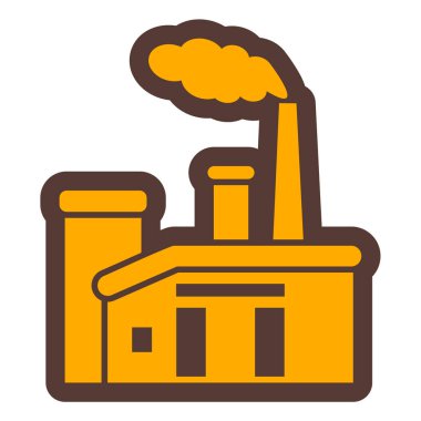 Fabrika ikonu. vektör illüstrasyonu