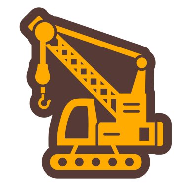 Web ve mobil uygulama tasarımınız için beyaz arkaplanda izole edilmiş kazıcı simgesi vektörü, inşaat logosu konsepti