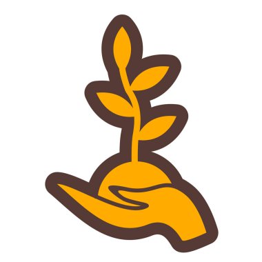 filizlen. Bitkinin web simgesi çizimi