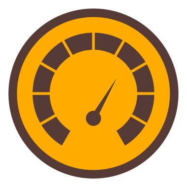 Hız göstergesi simgesi. Web tasarımı için gösterge vektör sembolünün düz çizimi