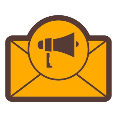 Megafon. Web simgesi basit illüstrasyon