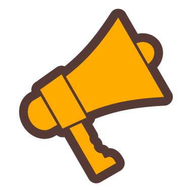 Megafon. Web simgesi basit illüstrasyon