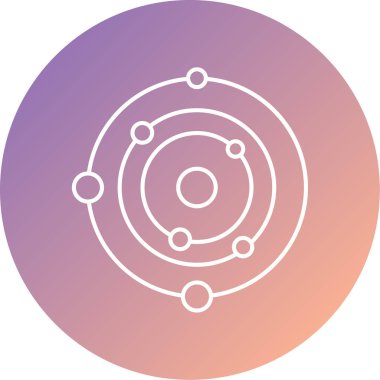 Uzay modern simgesinin vektör illüstrasyonu