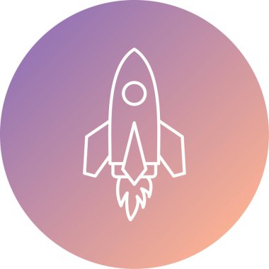 roket ikonu vektör illüstrasyonu